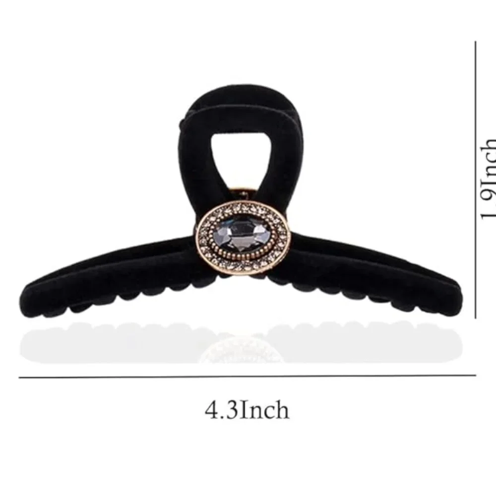 Set of 2 Velvet Elegant Hair Claw Clip Hair Accessories